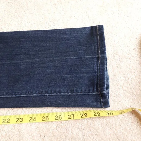 PAIGE / 28 x 30 / Womens Manhattan Bootcut Mid-Rise Denim Stretch Jeans - Seneca - Picture 13 of 13